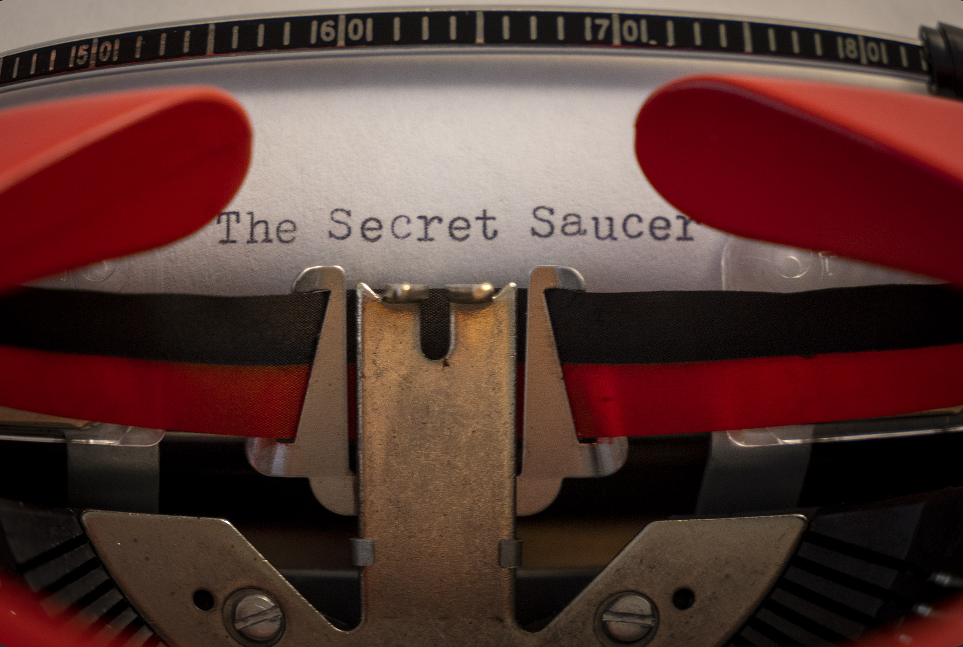 The Secret Saucer in typewriter